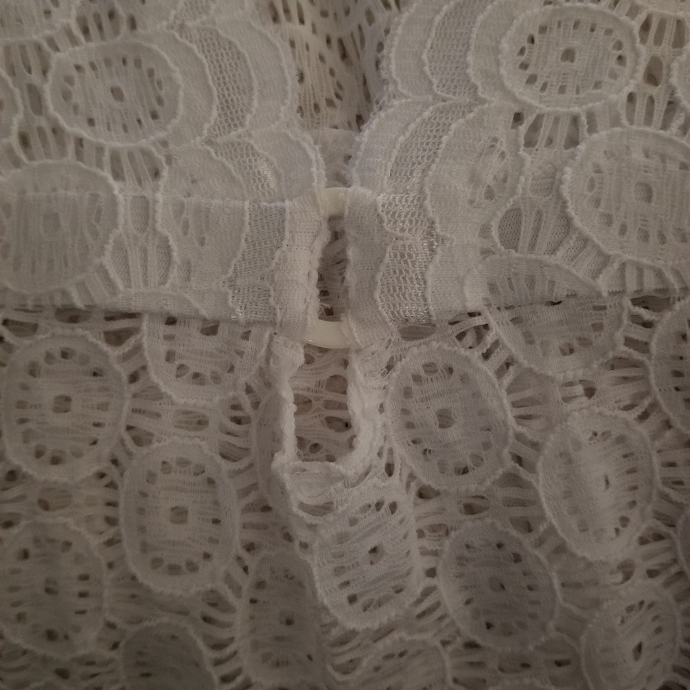 Dotti White Lace Swim Cover Up Dress Boho Beach Sheer NWT - Picture 8 of 12